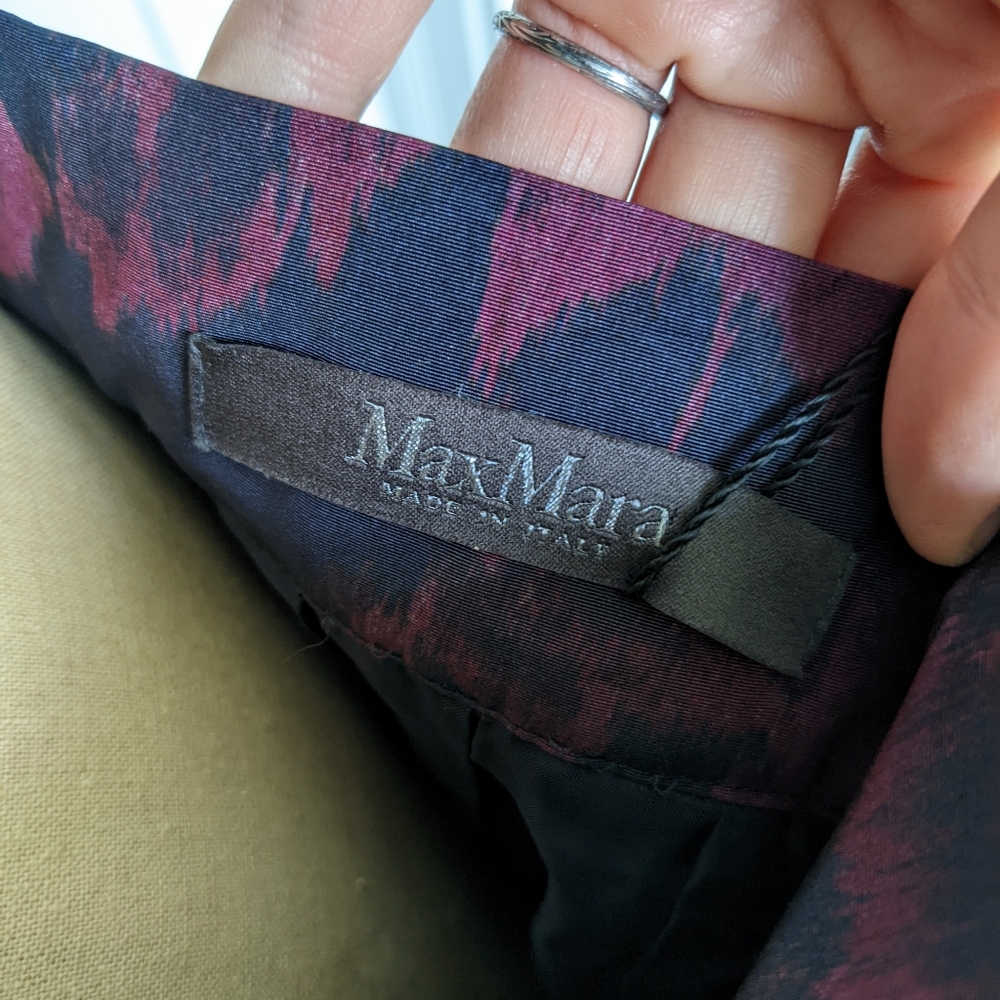 NWT MaxMara Pianoforte Nella Purple Silk Skirt - 4 - Picture 4 of 7